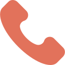 Symbole de téléphone avec un arrière-plan rouge.