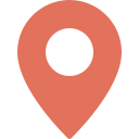 Icône de pin de localisation sur fond noir.